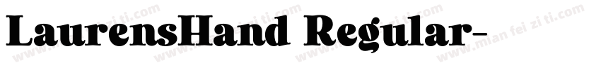 LaurensHand Regular字体转换